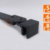 Αντιρίδα Πάνελ ντουζιέρας Μαύρη Ματ 55cm