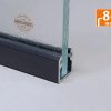 Προφίλ Πι Αλουμινίου Ντουζιέρας με Λάστιχα Μαύρο ματ - 2,3m