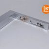 Γωνιακή Αντιρίδα Πάνελ Ντουζιέρας Αριστερή Ασημί Γυαλιστερή 220x140mm - Image 3