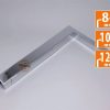 Γωνιακή Αντιρίδα Πάνελ Ντουζιέρας Αριστερή Ασημί Γυαλιστερή 220x140mm